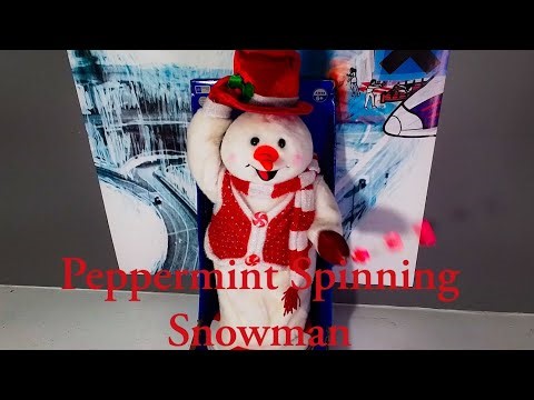 Gemmy Industries 2005 Peppermint Spinning Snowman.