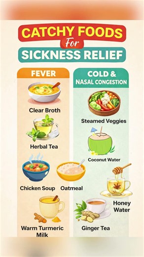 Best Foods for Fever Relief (Eat These When Sick) 🍲 #healthyfood #healthy