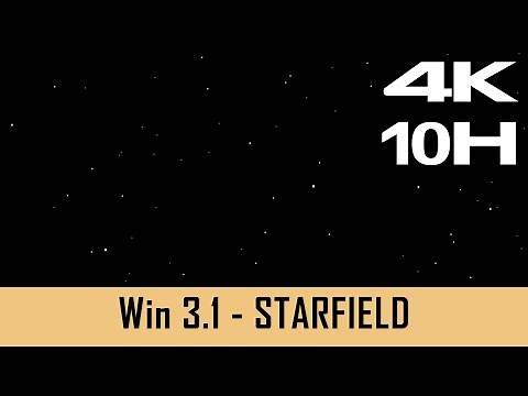 Windows 3.1 Screensaver - Starfield - 10 HOURS NO LOOP (4K)