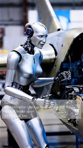 Lady Robot’s Aircraft EXPLODES Mid-Air… What She Did Next Will Leave You Absolutely!Speechless!