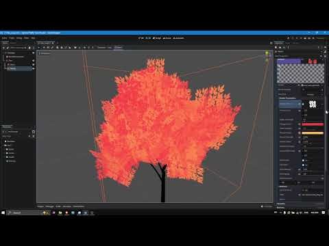 Stylized Fluffy Tree Leaves gdshader #godot