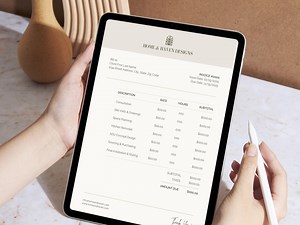 Interior Designer Invoice Template | Client Invoice Template | Editable Bill | Canva Template (digital Download) - Etsy Canada
