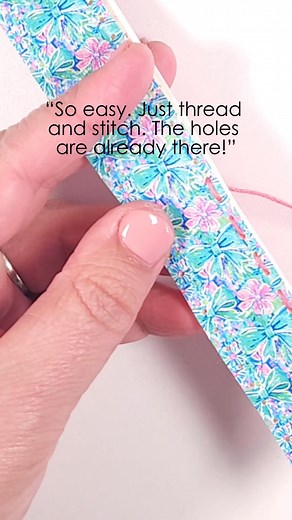 7.2K views · 107 reactions | Did you know your Cricut can cut stitch holes? Just a little floss, a snap and this wristlet keychain is done in under 5 minutes. Happy Creating! #fauxleathercrafts #cricutmade #cricutprojects #MaisieMoo #diyprojects | Maisie Moo Design | Facebook