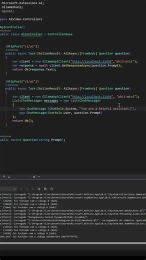 Ollama + .NET: O segredo para respostas melhores da sua IA local #csharp #ollama #dotnet10
