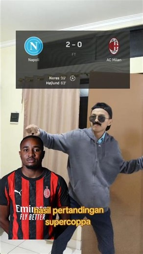 hasil pertandingan supercoppa napoli vs ac milan 2-0 parodi #hasilpertandingan #supercoppa #shorts
