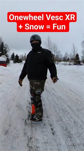 Onewheel Vesc XR + Snow = Fun