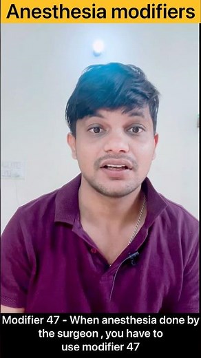 Anaesthesia modifiers 23&47 ( With examples ) #aapc #exam #cpcexam #shorts #youtubeshorts # #cpc