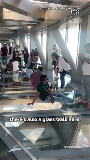 2/100 Most Scariest Glass Slide 219 Metre Above |Habibi ki Nagri #skyviews #dubai #dubaiattractions
