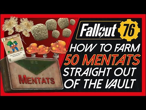 [Fallout 76] Mentats Farming Guide! (Carrot Flowers, Brain Fungus, Firecaps, Mentats Recipe)