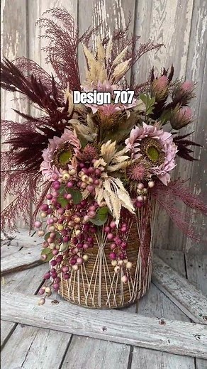 Boho Fall Basket Floral Arrangement | Easy DIY Fall Decor Tutorial | Design 707