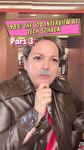 19K views · 1.2K reactions | 1985: Job Interview at Tech Shack Part 3 of 5. Who will be Chad's new Jr Sales Associate? #TECHSHACK #80saesthetic #retrotales #jobinterview | Carmen Q. Gollihar | Facebook