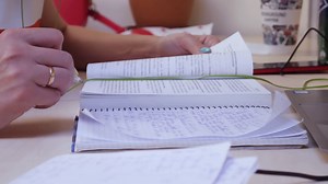 Teacher Woman Preparing School Lesson Learn Stock Footage SBV-335797843 - Storyblocks