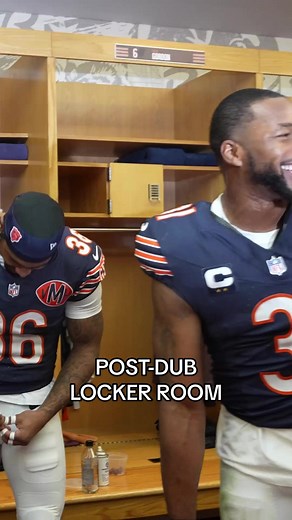 Chicago Bears Celebrate Victory in Locker Room