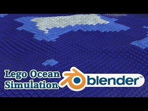Blender Lego Ocean Simulation with Shrinkwarp