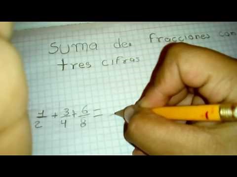 Suma de fracciones con tres cifras