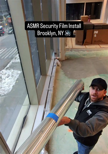 ASMR big Brooklyn security film job 👀 Multiple floors. Thousands of square feet. One serious commercial install. This is the kind of project where security window film helps reinforce glass at scale while keeping the building looking clean and professional. Turn the sound on and enjoy the install process. #BrooklynNY #WindowFilm #CommercialSecurity #NYCContractor #SecurityFilm