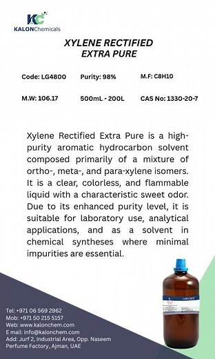 Xylene Rectified – High-Purity Aromatic Solvent for Laboratory & Industrial Applications #chemicals