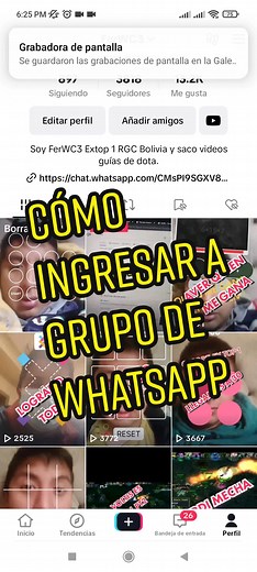 COMO ENTRAR AL GRUPO DE WHATSAPP POR TIKTOK #WHATSAPP #tiktok