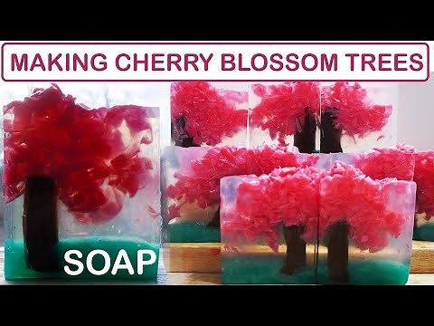 Making Cherry Blossom Trees with Melt & Pour Soap Making ~ How to Make Soap Craft