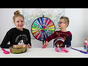 SIS vs BRO! Mystery Wheel of Dump It Slime Challenge!