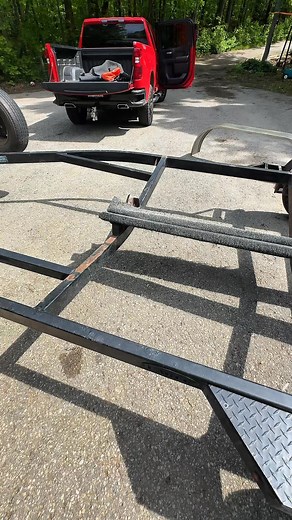Removing old bunks and preparing the trailer brackets for new ones… “Trailers Suck” cont.. #boating #fishing #trailer #repair #diy #outdoors amazing | Taro Murata-FishCity Tours