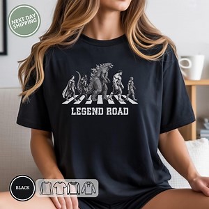 Godzilla Shirt: Comfort Colors® Legend Road Tshirt, 100% Ring-spun S-4XL - Etsy