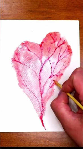 How to Make Your Own Watercolor Greeting Card | Pink Leaf Heart
