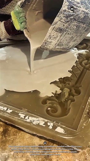 Pouring Liquid Plaster Into Detailed Mold | Precision Casting Process