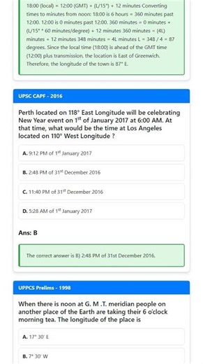 Calculation of Local Time based on Longitude