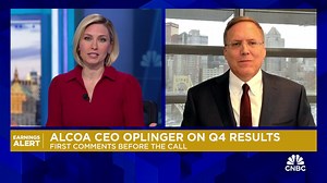 Alcoa CEO William Oplinger talks Q4 results as stock pops on results
