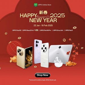 Start the Chinese New Year in style with OPPO 🧧 Enjoy up to 33% OFF* on smartphones, and limited-edition Ollie’s Blind Box Angpao Gift await Shop now: https://bit.ly/4hpazb1 | OPPO