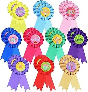 Motiskyy 20 Happy Birthday Pin 2. 95 x 6. 3 Inches Its My Birthday Ribbon Badge Bulk Stylish Multicolor Happy Award Ribbon for Self Gifting Party Favors