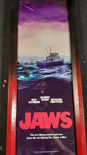 JAWS framed art poster 7in x 18in *sold* #jaws #jaws1975 #robertshaw | Andy Brown