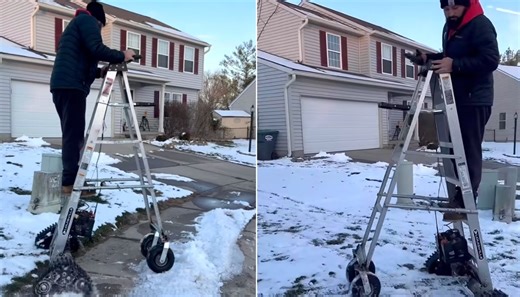 A Cleverly Designed All-Terrain Motorized Ladder