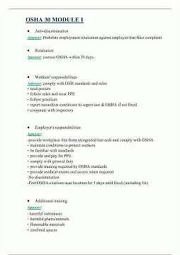 OSHA 30 MODULE 1 UPDATED 2025 QUESTIONS WITH 100 VERIFIED ANSWERS AND COMPREHENSIVE RATIONALES G
