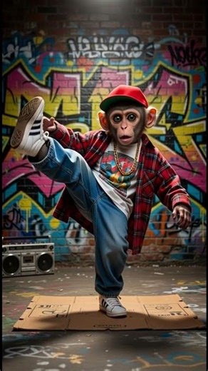 Monkey Hip-Hop Street Dance 🐒🔥 | ZIVANOR