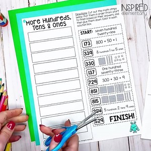 🎁 Gift yourself the hands-on Done-For-You Math Bundle that makes teaching 2nd Grade Math easy, peasy! Solve It Strips are a FUN, hands-on, NO PREP math activity that gets 2nd grade students excited to learn! Inside you get 10 NO-PREP sets that include 15 different Solve It Strips® 😲 and here’s just a sample of what’s included: ✅ Sum & Differences to 20 ✅ Missing Numbers to 20 ✅ Place Value to 1000 ✅ Counting Coins ✅ Double Digits Add & Subtract ✅➕ so much more... PLUS you get: ✅ Solve It Strip