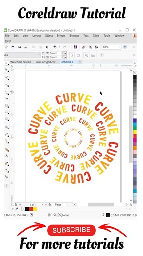How to Curve Text in Coreldraw | Coreldraw Tutorial #shortsfeed