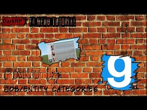 DarkRP F4 Menu Tutorial - Part 12 - Job/Entity Categories