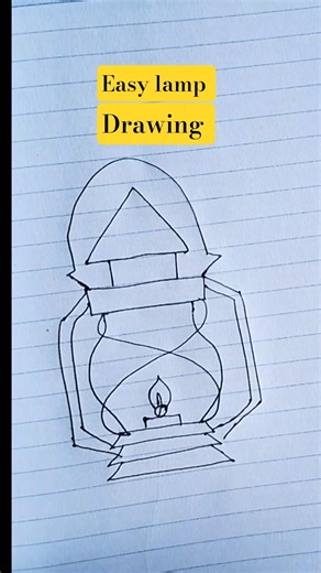 drawing of lamp easy #shorts #shortsfeed #drawing #art #lampdrawing