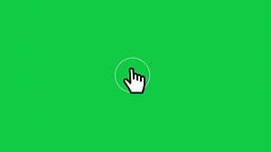 Download mouse hand click animation green screen video for free