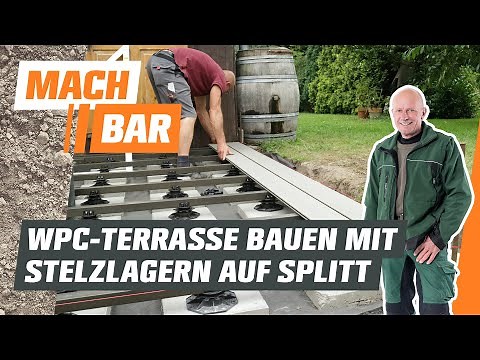 Building a WPC terrace in a gravel bed on pedestals | OBI