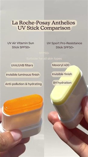 La Roche-Posay Anthelios Sun Sticks SPF50+ | UV Air Vitamin vs. UV Sport Pro-Resistance Explained