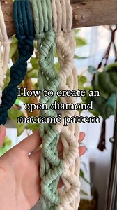 170 reactions · 24 shares | It’s been a minute since I’ve done a tutorial, so here is a variation on a diamond pattern made with diagonal double half hitch knots 甆 This is a fun design to add into wall hangings or plant hangers. Happy knotting ✌️ #macrameknots #macramemakers #macrametutorial #diymacrame #diycrafts #macramepattern #fiberartistsofinstagram #macrame #makersgonnamake | Songbird Spirals | Facebook
