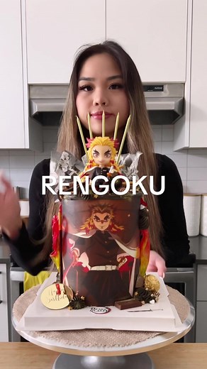 Rengoku Cake Design | Demon Slayer Birthday Cake