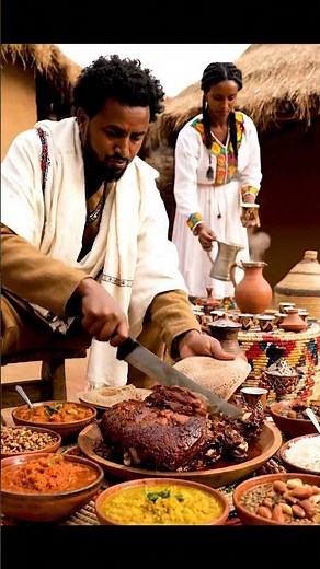 Ethiopian Big Piece of Camel Roast 🇪🇹 | Traditional Injera & Coffee Ceremony Feast