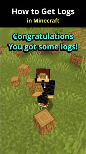 How to Get Logs in Minecraft! 🪵
