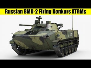 Russian BMD-2 Firing Konkurs ATGMs