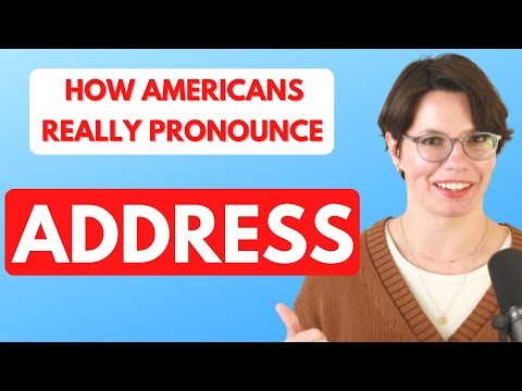 HOW TO PRONOUNCE "ADDRESS" IN AMERICAN ENGLISH