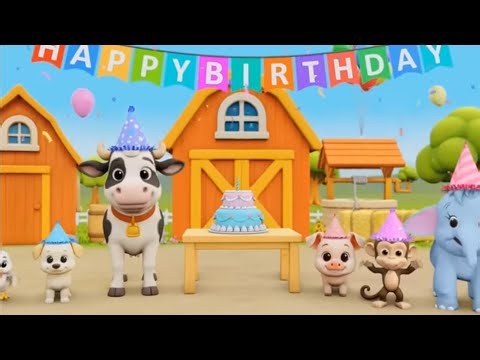 Cow's birthday party 🎉 #cow #kahani #cartoon #animation #cowvideos #cowbaby #viral #story #Cow 